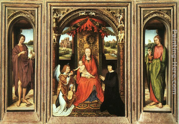 Triptych painting - Hans Memling Triptych art painting
